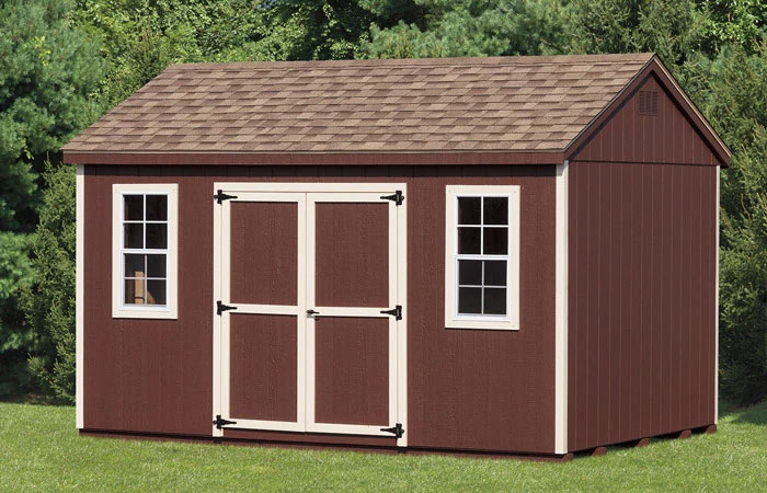 a frame keystone shed with small windows