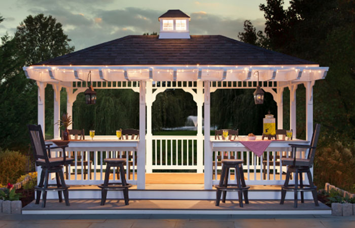 custom poolside pavilion in md