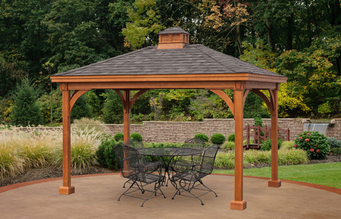 custom wooden outdoor pavilion in md