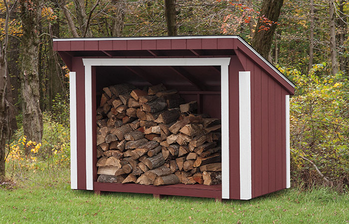 firewood storage in keystone storage shed