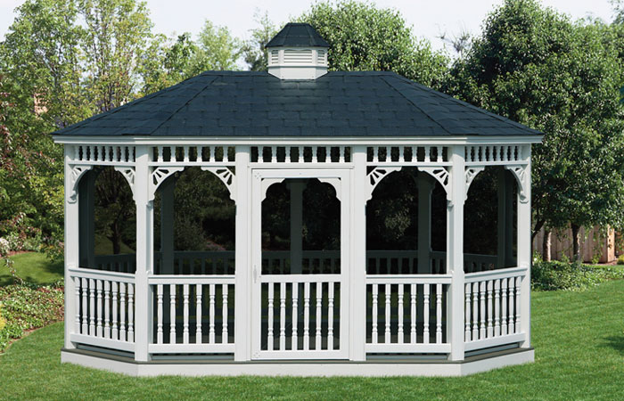 oval vinyl enclosed gazebo in md