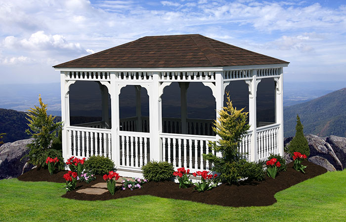 traditional style enclosed garden gazebo in md